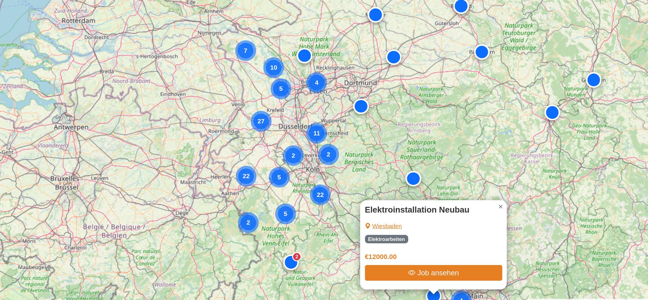 Neue interaktive Auftragskarte – Aufträge finden war noch nie so einfach